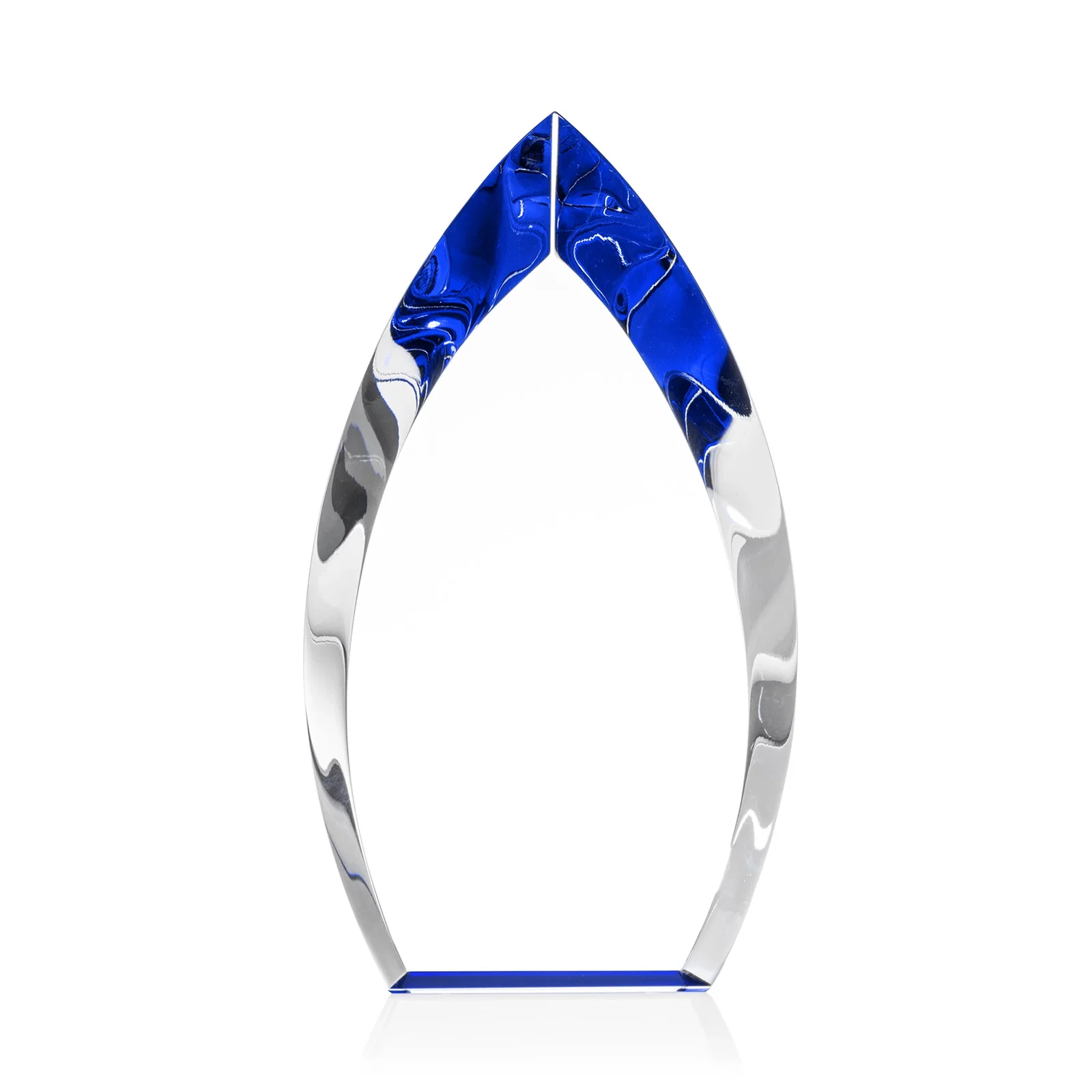 Promotional Optical Crystal Arrowhead Award With Color-Accent Base, awards for company anniversary events