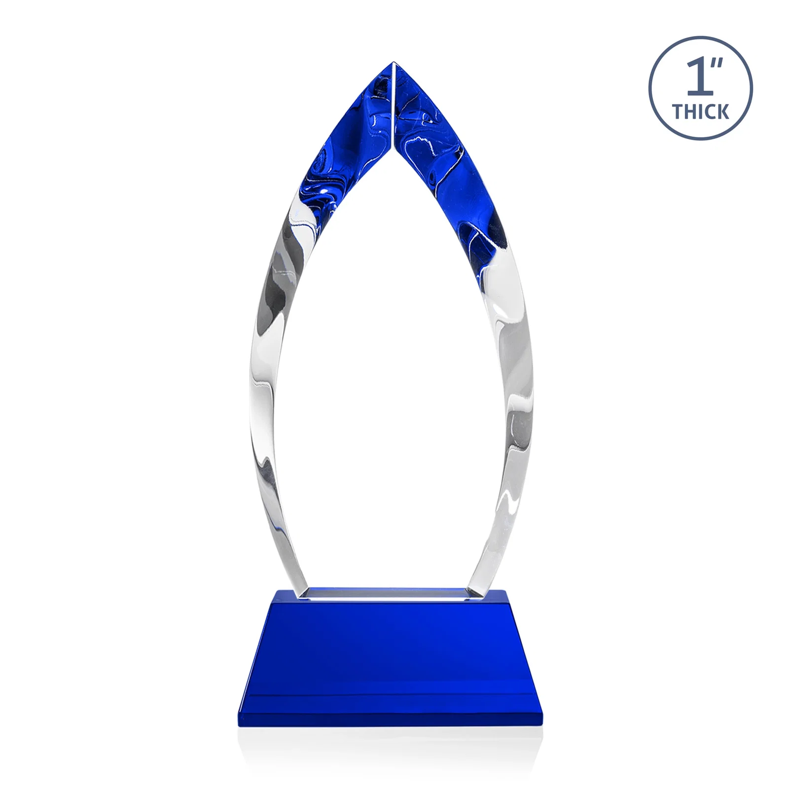 Personalized Optical Crystal Arrowhead Award with Base-Line Etch on Tapered Base, awards, with your logo for team milestone celebrations