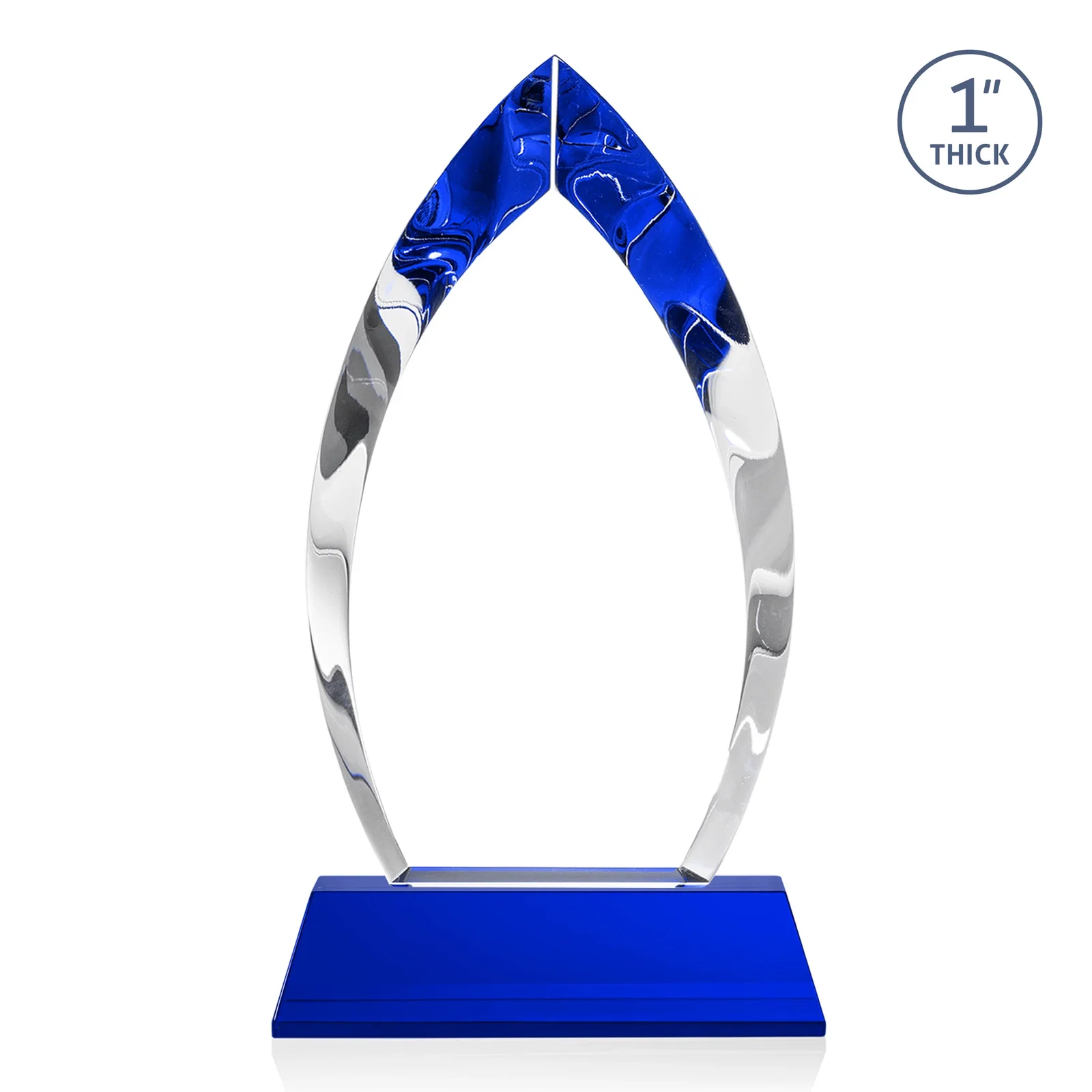 Personalized Optical Crystal Arrowhead Award with Base-Line Etch on Tapered Base, awards, with your logo for donor appreciation