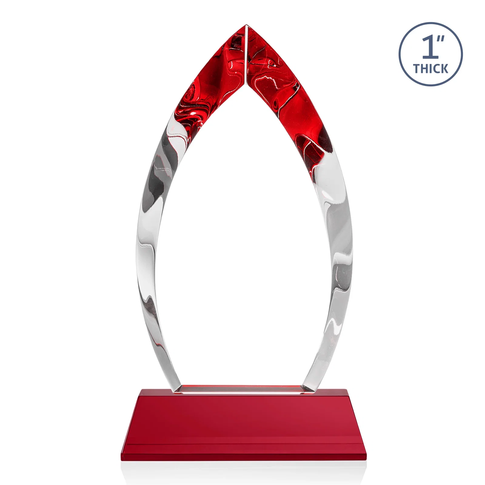 Personalized Optical Crystal Arrowhead Award with Base-Line Etch on Tapered Base, awards, with your logo for volunteer appreciation