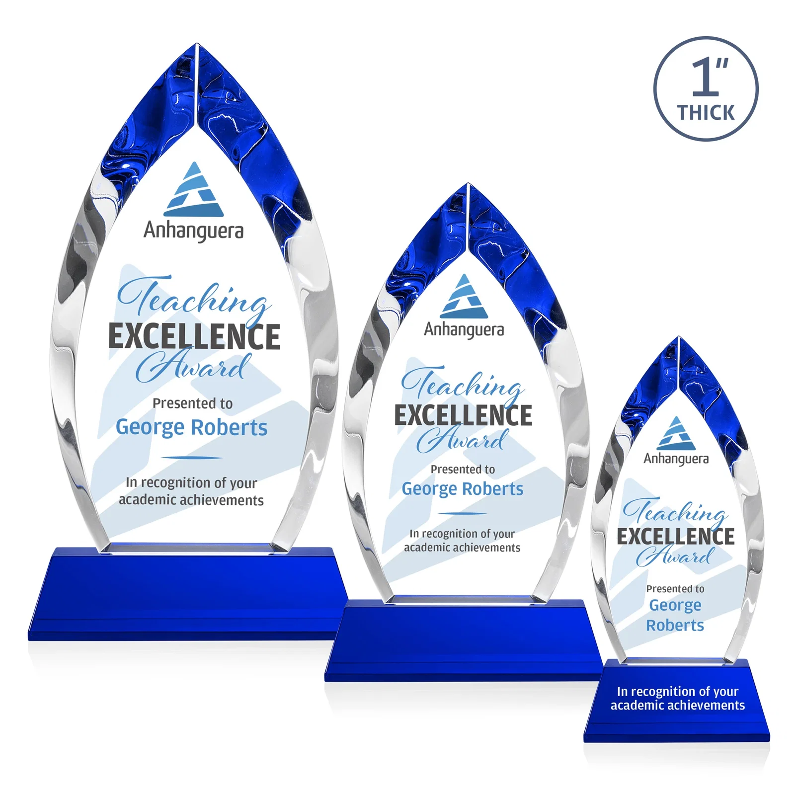Customized Optical Crystal Arrowhead Award with Base-Line Etch on Tapered Base, awards for corporate award ceremonies
