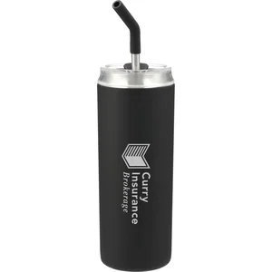 Marka 20 oz Copper Vacuum Tumbler with Stainless Steel Straw