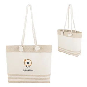 Marlo 10 Oz. Recycled Cotton Tote Bag With Twist Rope Handles