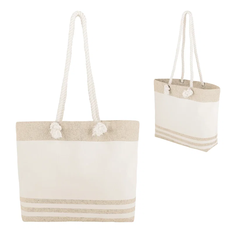 Marlo 10 Oz. Recycled Cotton Tote Bag With Twist Rope Handles — view 5