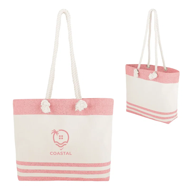Marlo 10 Oz. Recycled Cotton Tote Bag With Twist Rope Handles — view 6