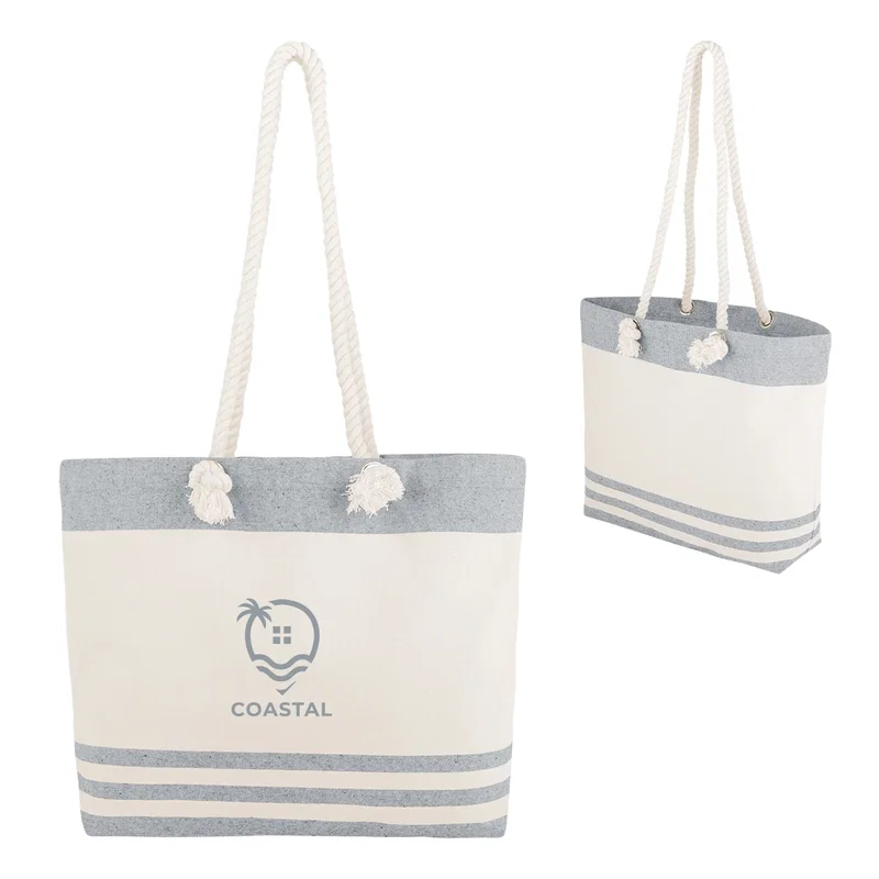 Marlo 10 Oz. Recycled Cotton Tote Bag With Twist Rope Handles — view 7