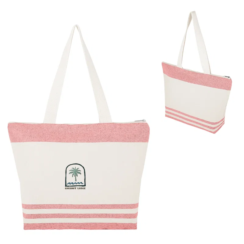 Marlo 10 Oz. Recycled Cotton Zippered Tote Bag — view 10