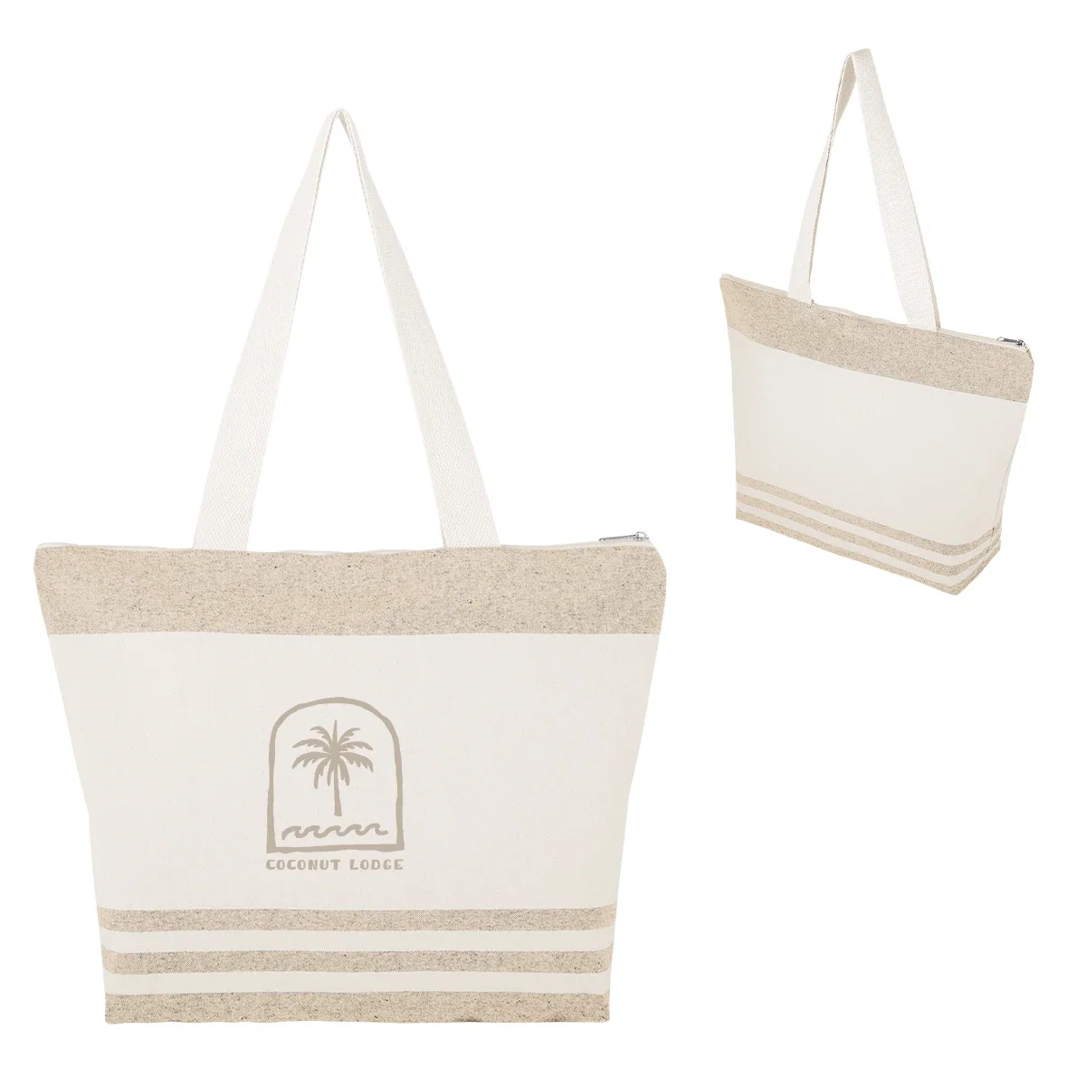 Handles raised as the bag hangs at rest