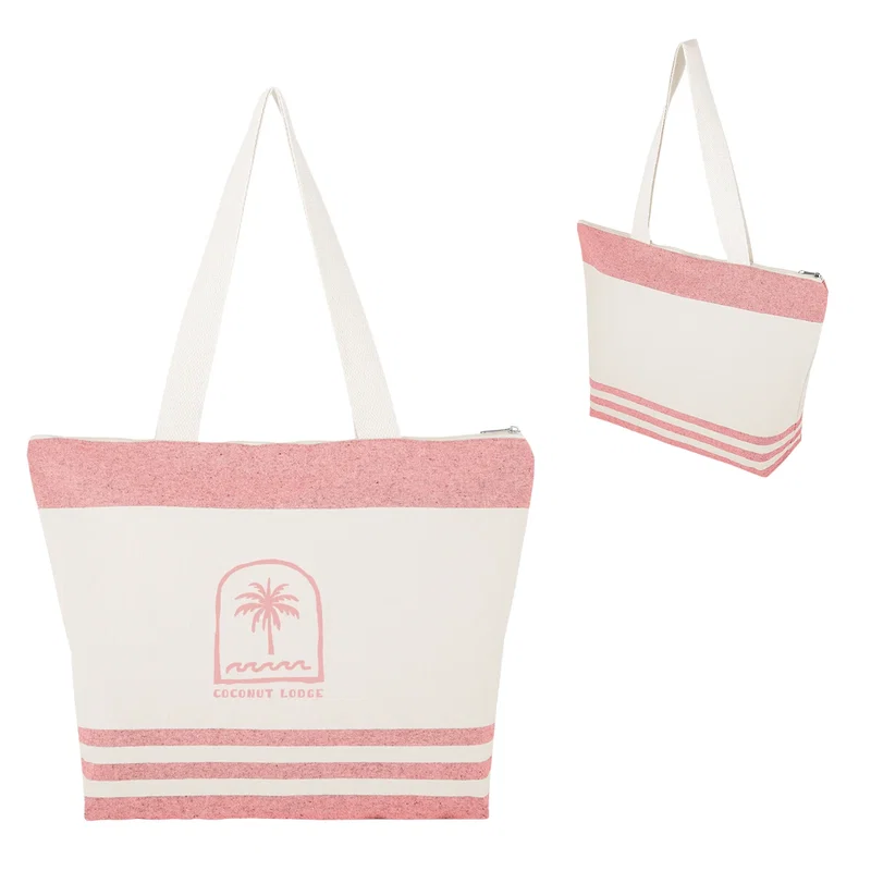 Marlo 10 Oz. Recycled Cotton Zippered Tote Bag — view 7