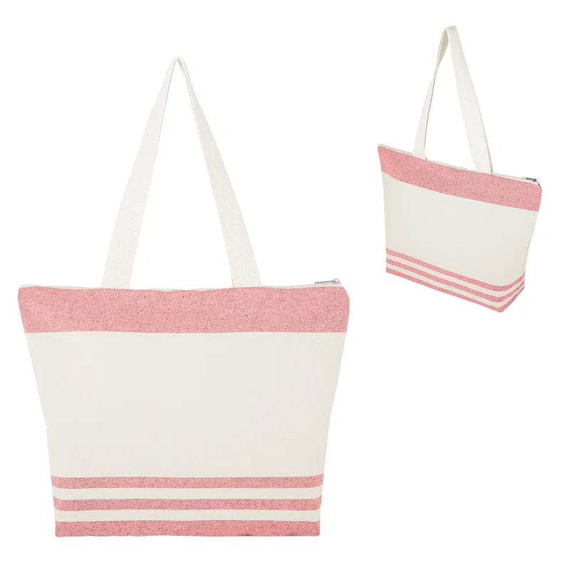 Marlo 10 Oz. Recycled Cotton Zippered Tote Bag — view 9