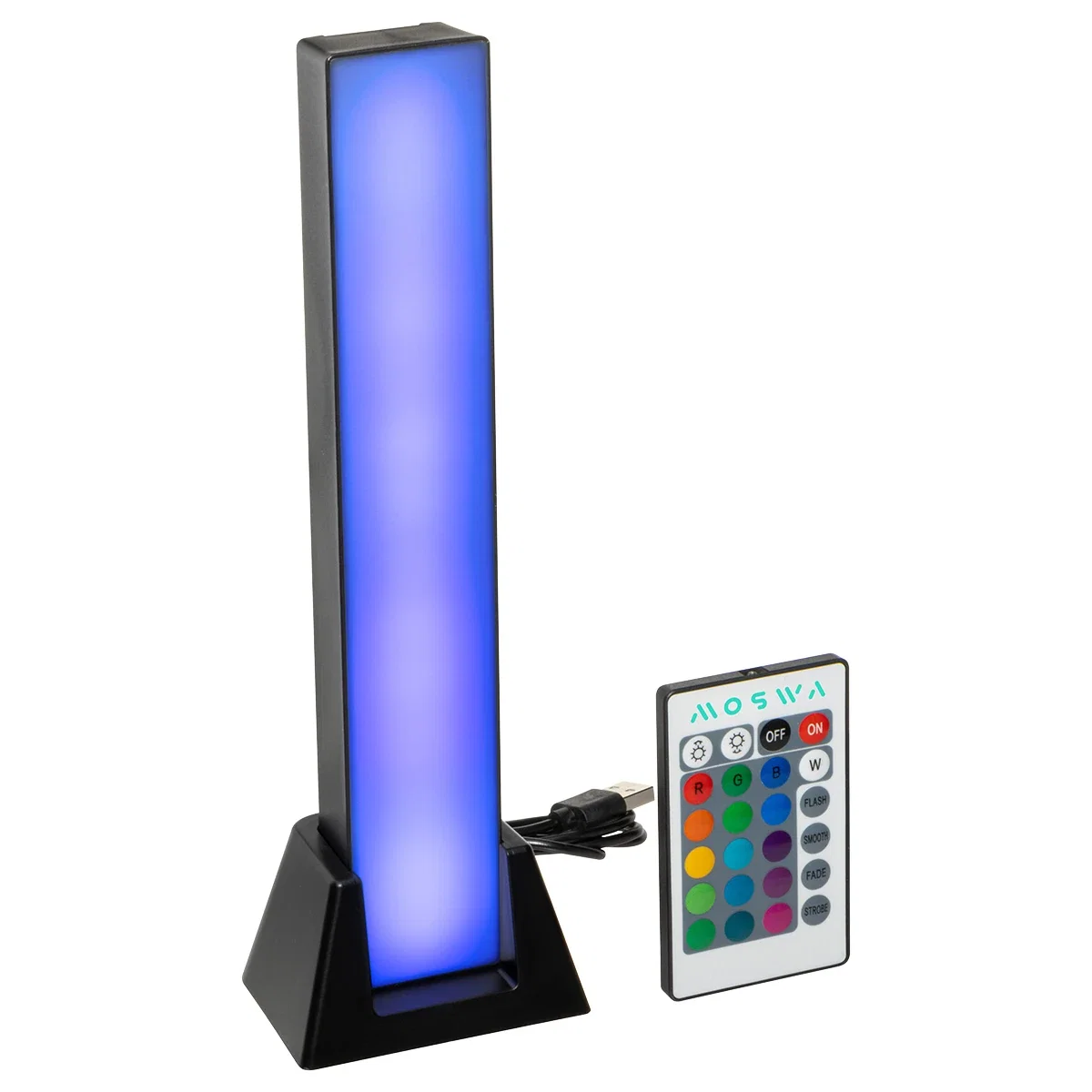 Custom Marquee Multi-Color Light Bar, front view of the branded light bar with remote control