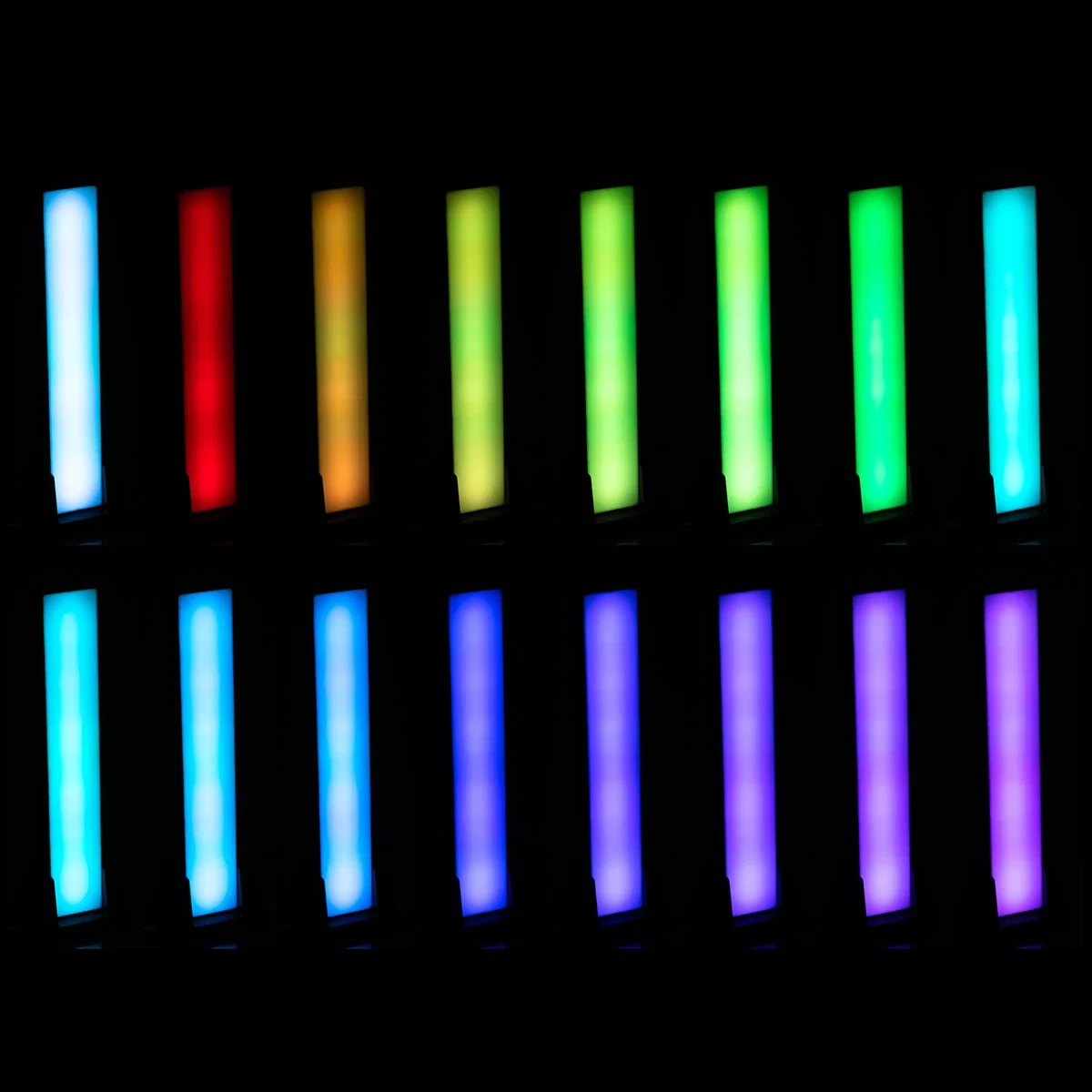 Close-up of the custom Marquee Multi-Color Light Bar's logo imprint area