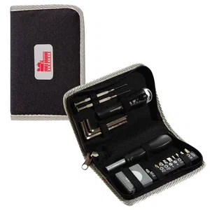 Marshalls 18 Piece Tool Set, 6" x 4" Fabric Case, Full-Color Imprint
