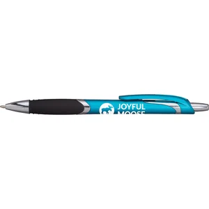 Plastic Ballpoint Pen with Deeply Textured Grip, 5 3/4" L
