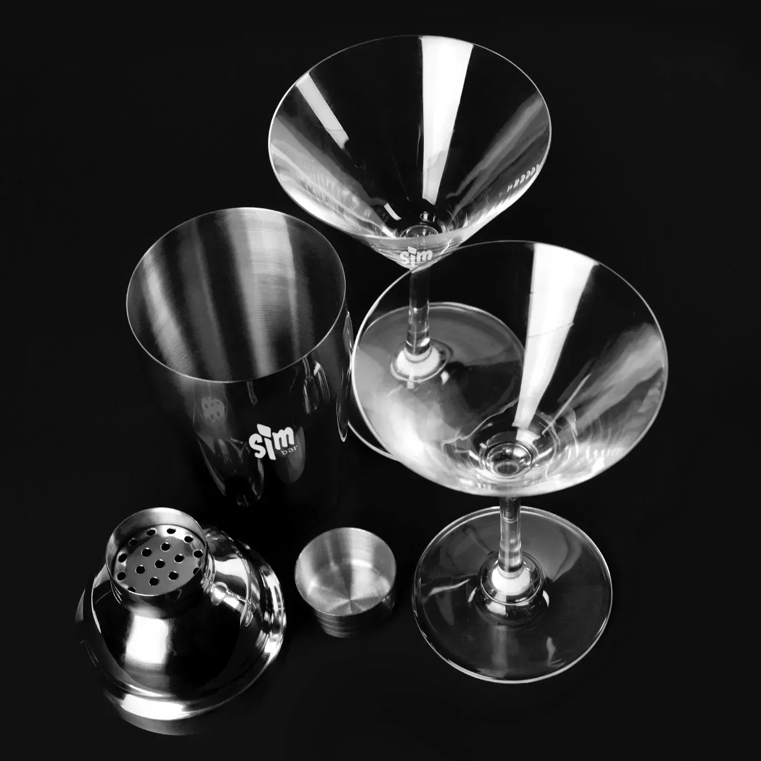 Martini Shaker Set w/ 2 Glasses — view 2