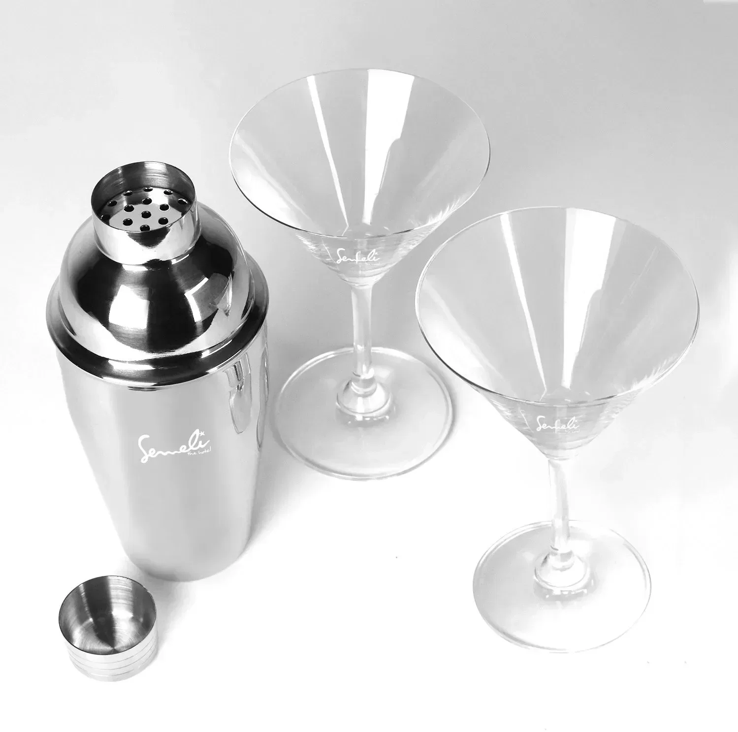 Martini Shaker Set w/ 2 Glasses — view 3