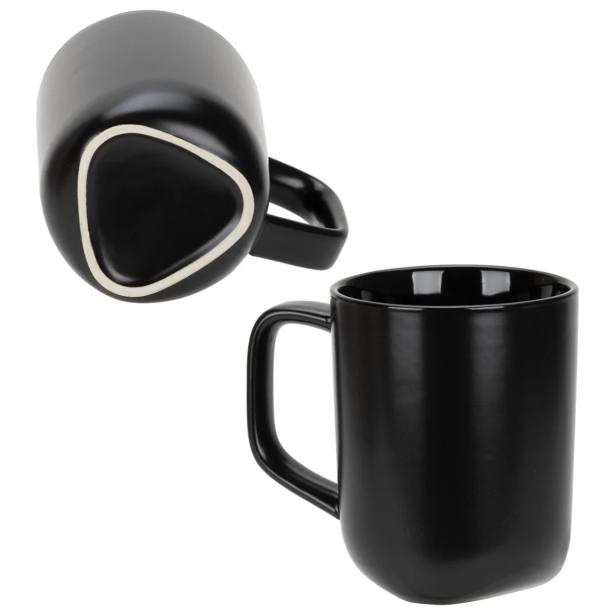 Custom branded Marzano ceramic mug, triangle base detail