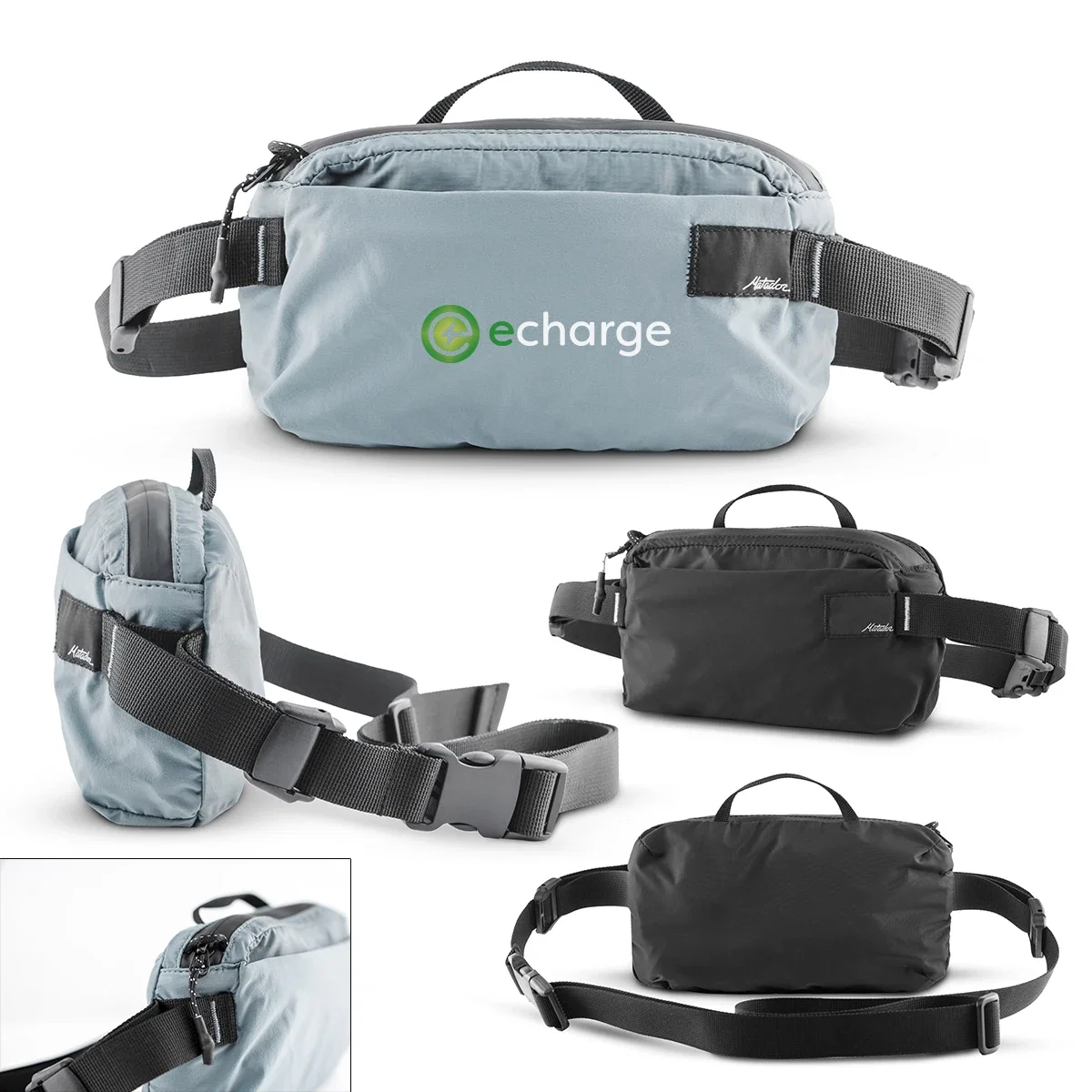 Traveler wearing the sling over one shoulder