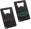Personalized Matte Black Credit Card Bottle Opener in Black