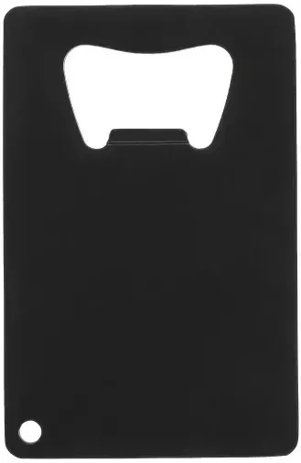 Personalized Matte Black Credit Card Bottle Opener — view 2