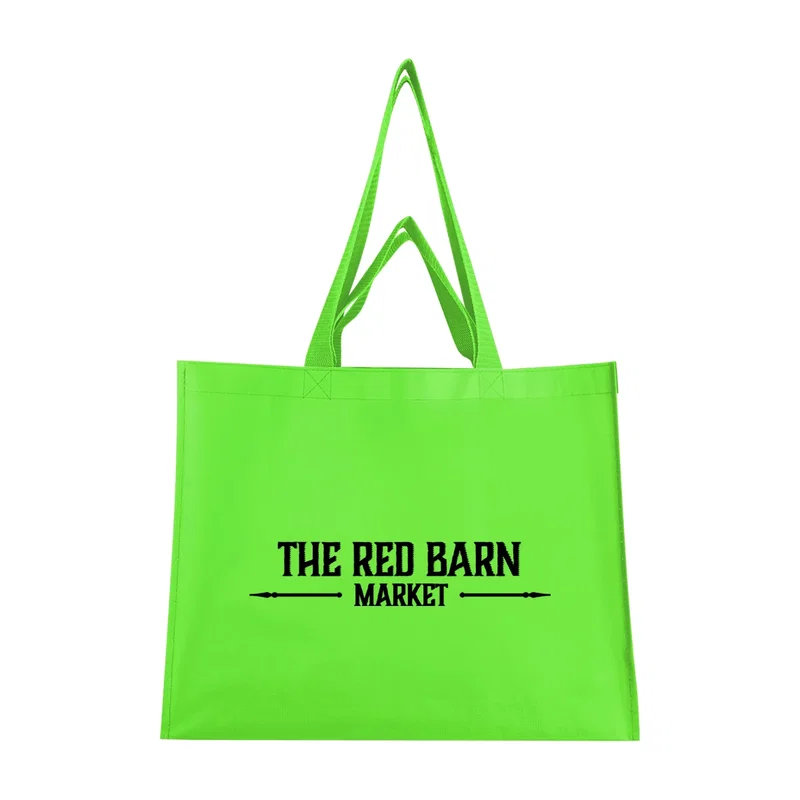 Low angle looking up at the standing shopper tote