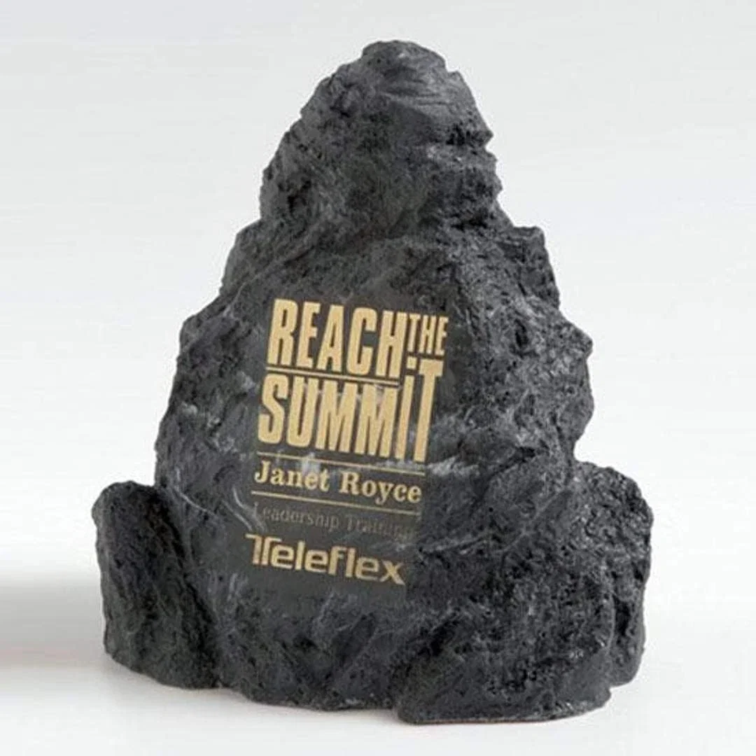 Custom Black or Carrara Marble Matterhorn Peak Award for corporate award ceremonies
