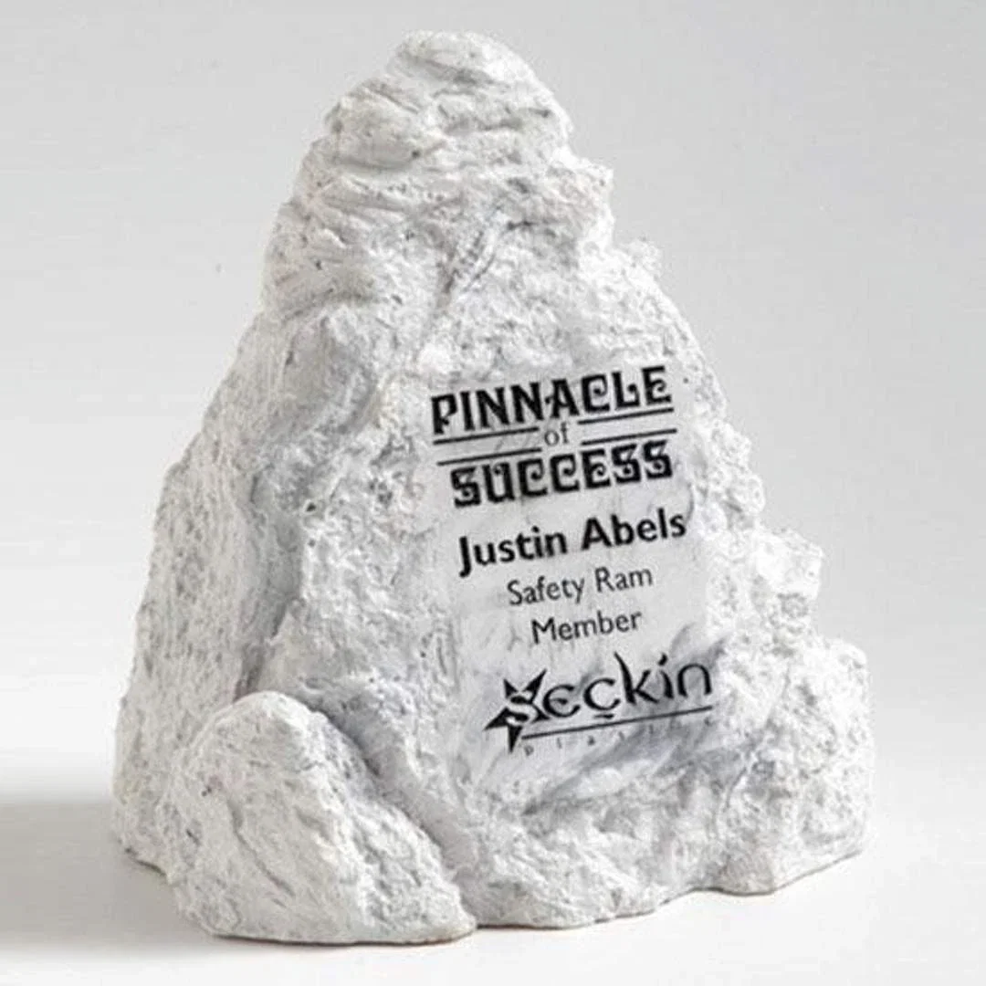 Custom Black or Carrara Marble Matterhorn Peak Award for service anniversary gifts
