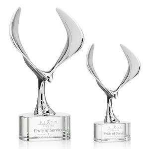 Chrome Eagle Award on Optical Crystal Base