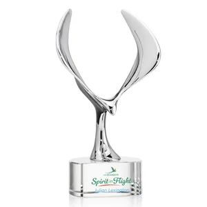 Chrome Eagle Award on Optical Crystal Base