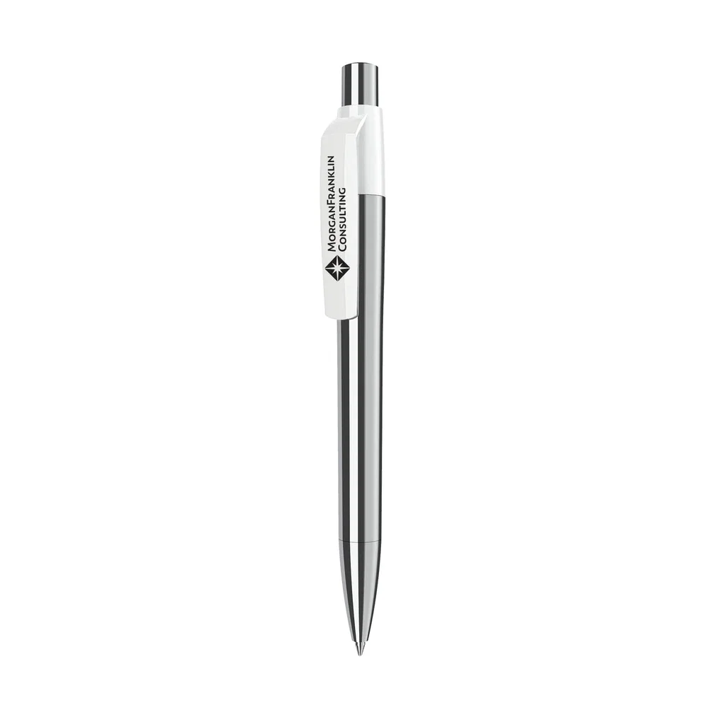 Maxema Mood Metal Chrome Pen Blue Ink — White