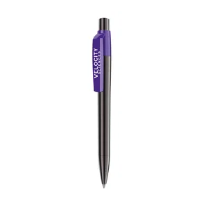 Maxema Titanium Palette Pen, 5.6" Retractable Barrel, Black Ink, 1-Color Imprint