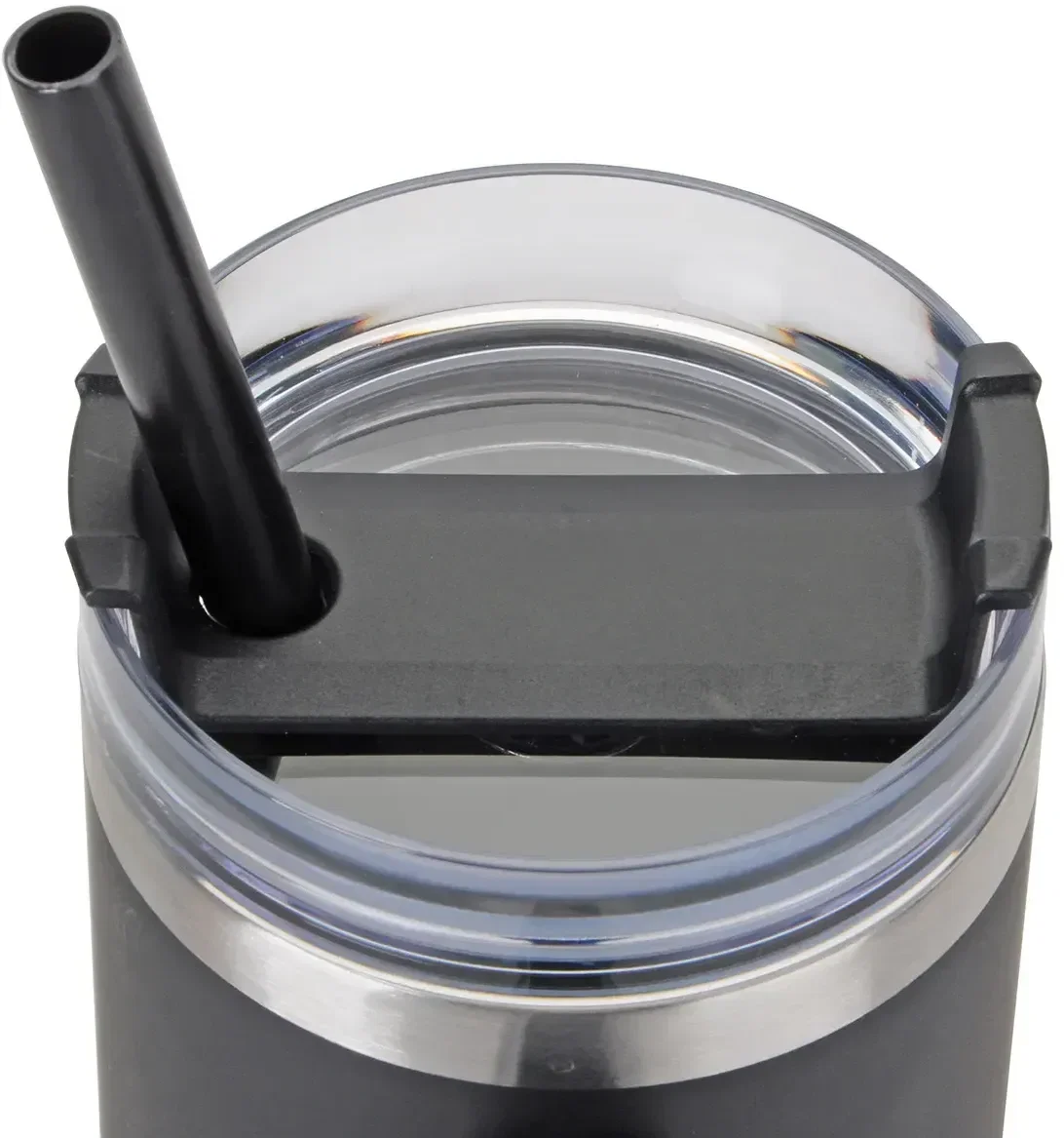 Maxim 40 oz insulated travel mug in a cup holder, promotional custom stainless steel tumbler