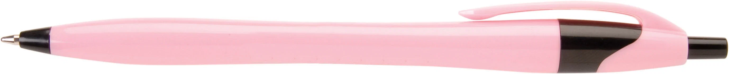 Mayflower Fit-Your-Hand Pen. Contoured plastic ballpoint pen with one-color imprint for trade show giveaways, view 4