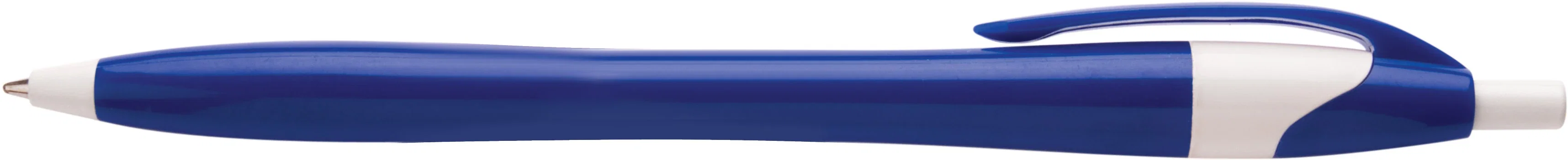 Mayflower II Contour-Grip Pen. Two-tone plastic ballpoint pen with contoured grip for office giveaways, view 2