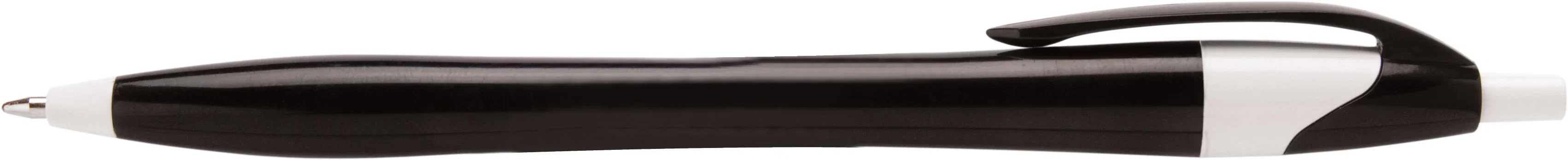 Mayflower II Contour-Grip Pen. Two-tone plastic ballpoint pen with contoured grip for office giveaways, view 3