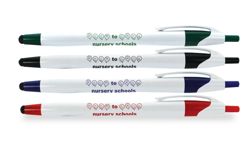 Mayflower Soft-Grip Stylus Pen. Dual-function stylus pen with soft-grip barrel for phones and tablets
