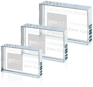 Custom 4x6 Clear Crystal Maywood Award