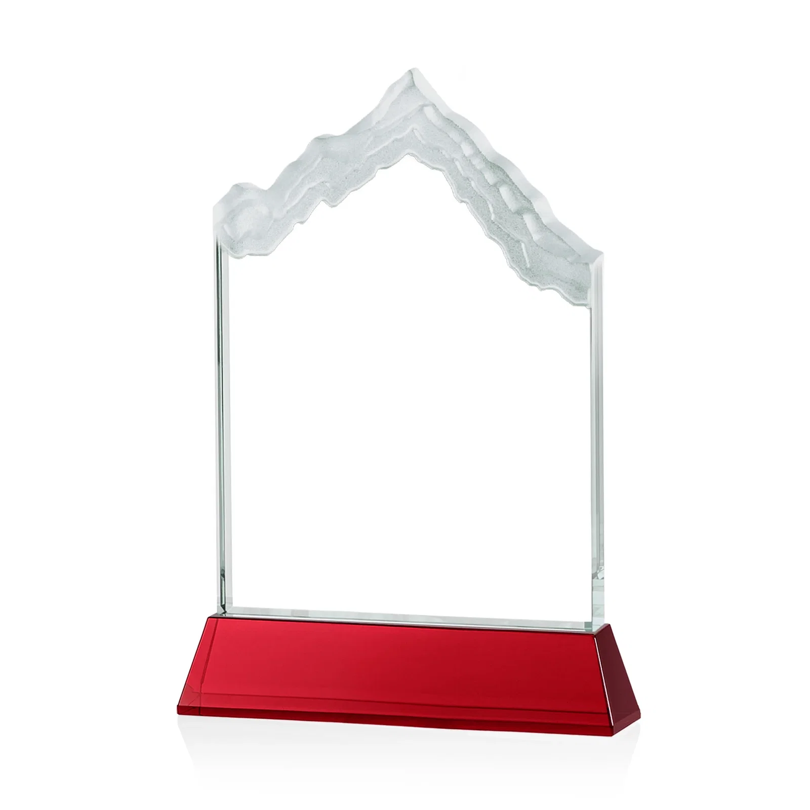 Custom Starfire Crystal Mountain Peak Award on an Optical Crystal Base, awards, with your logo for retirement presentations