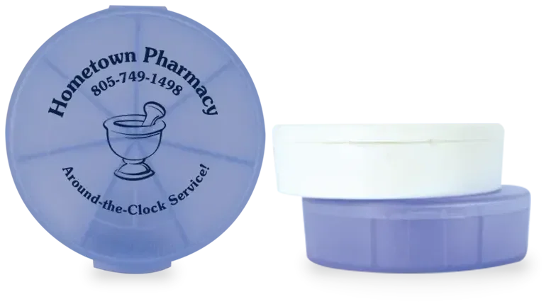 Med-Week Seven-Compartment Pill Box custom-printed with a logo — view 1