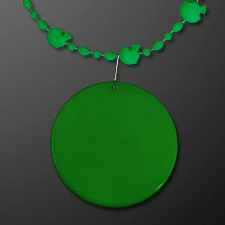 Medallion w/ Bead Necklace (Non-Light Up) — view 3
