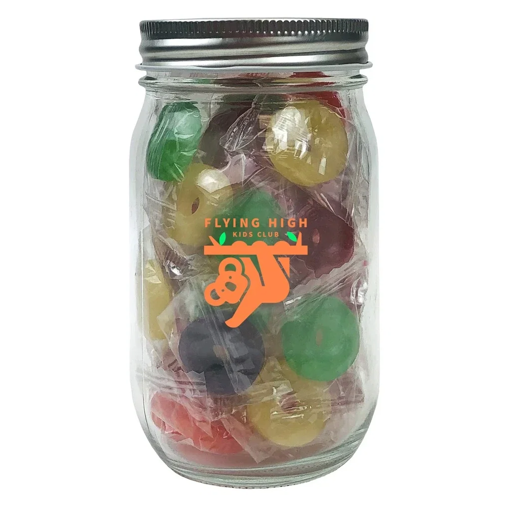Medium Jar Premium Fill — Clear,Candy Fill: Life Savers™ — view 3