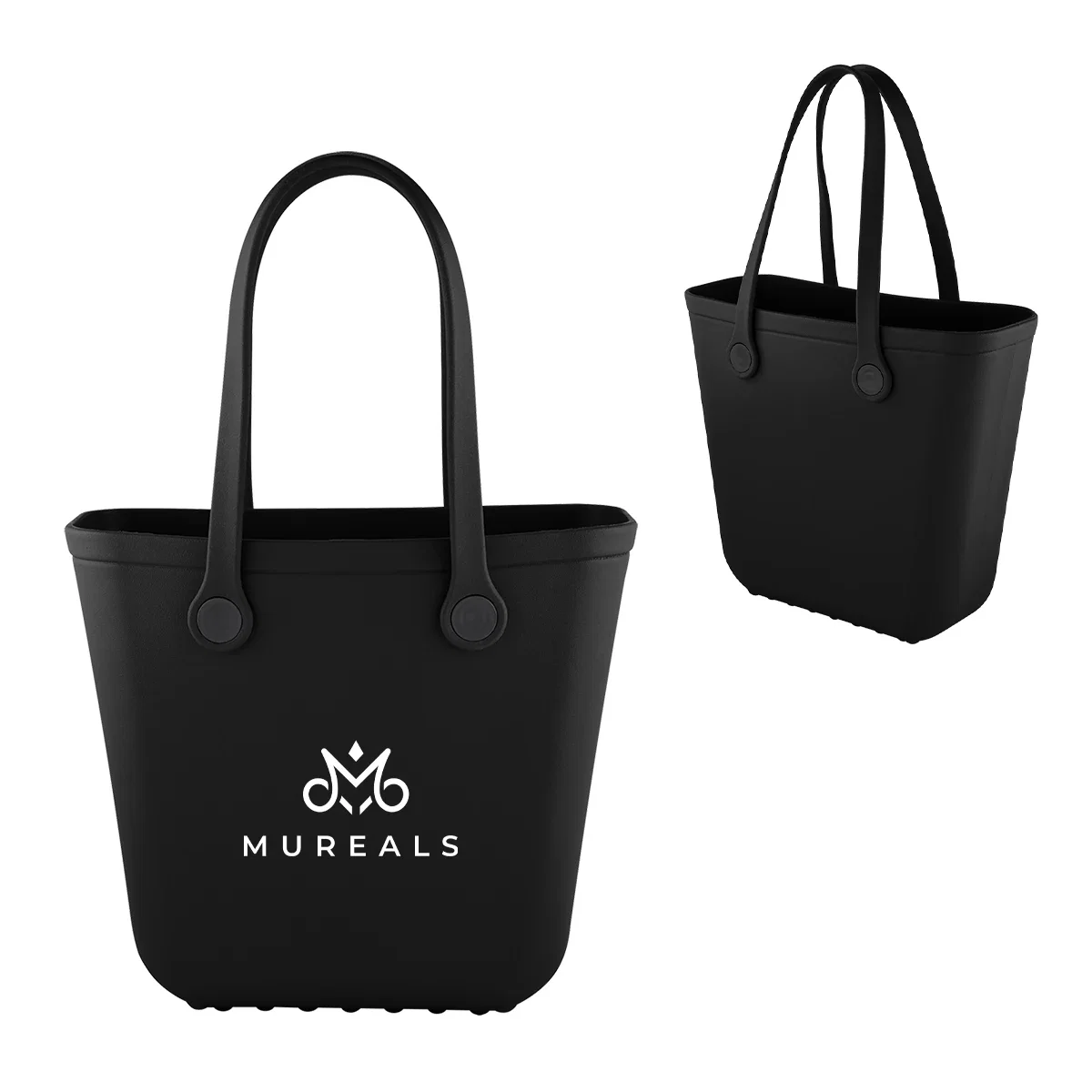 Held by both handles in royal blue