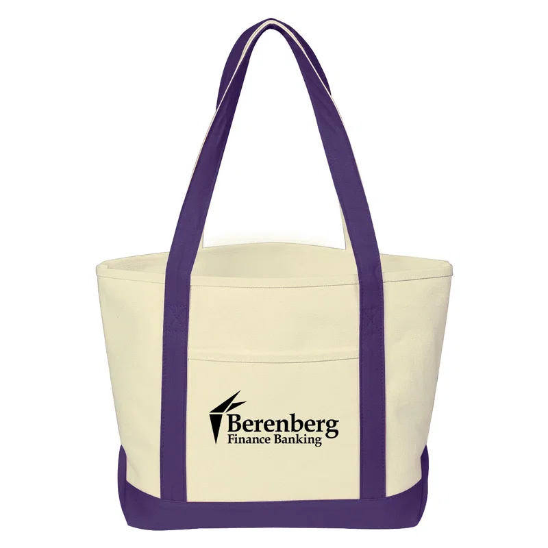 Heavy Cotton Canvas Boat Tote Bag — view 6