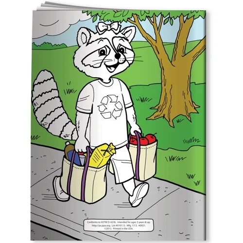 Unimprinted Fun Pak 4 non-toxic crayons box for Recycling Raccoon combo, plain crayon pack closeup