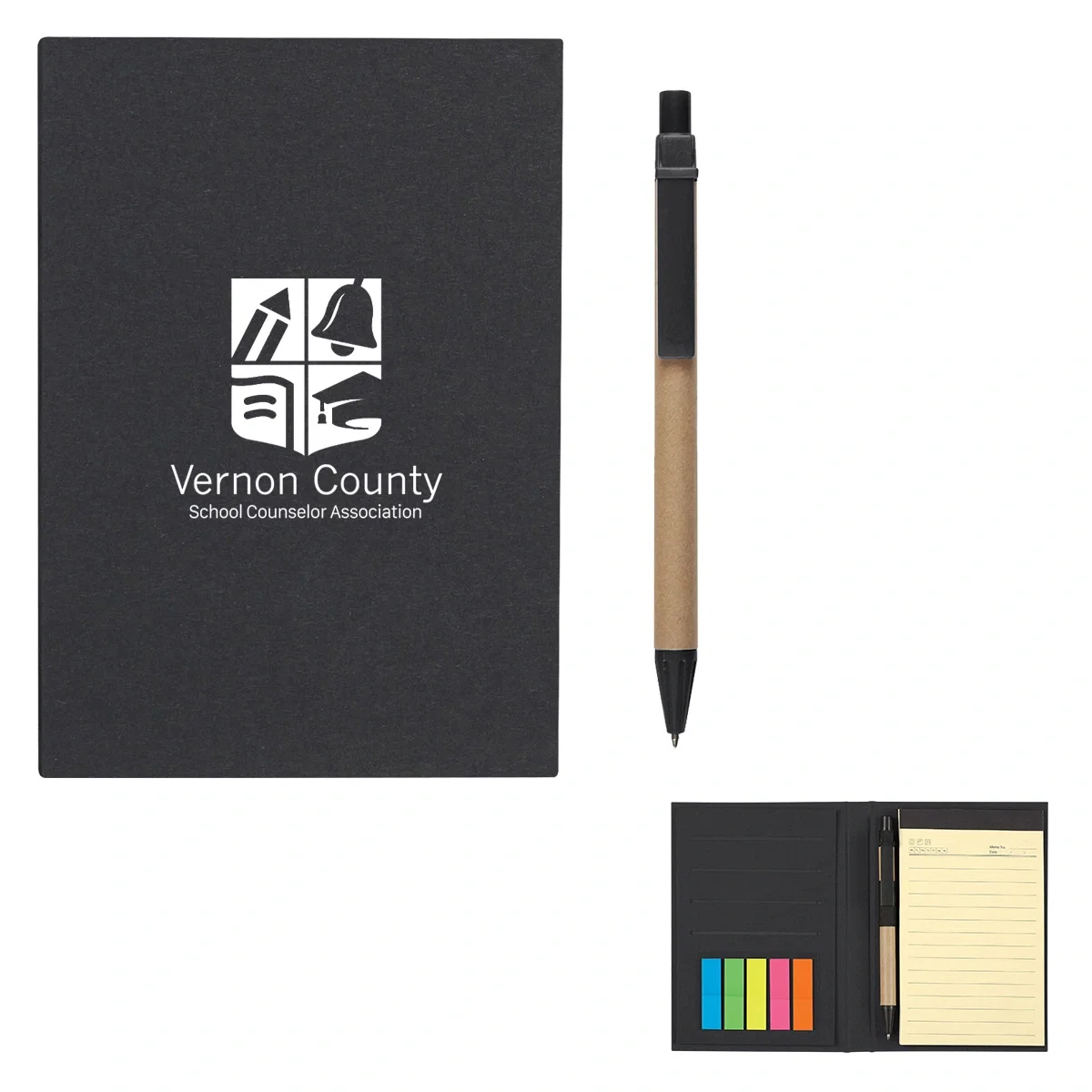 Pen resting beside the closed notebook