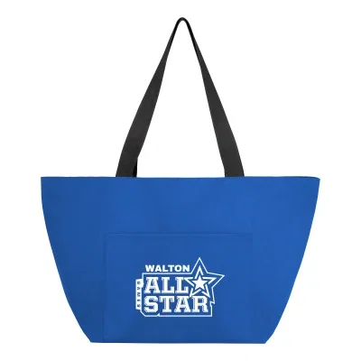 Oversized recycled tote roomy enough for a full weekly haul