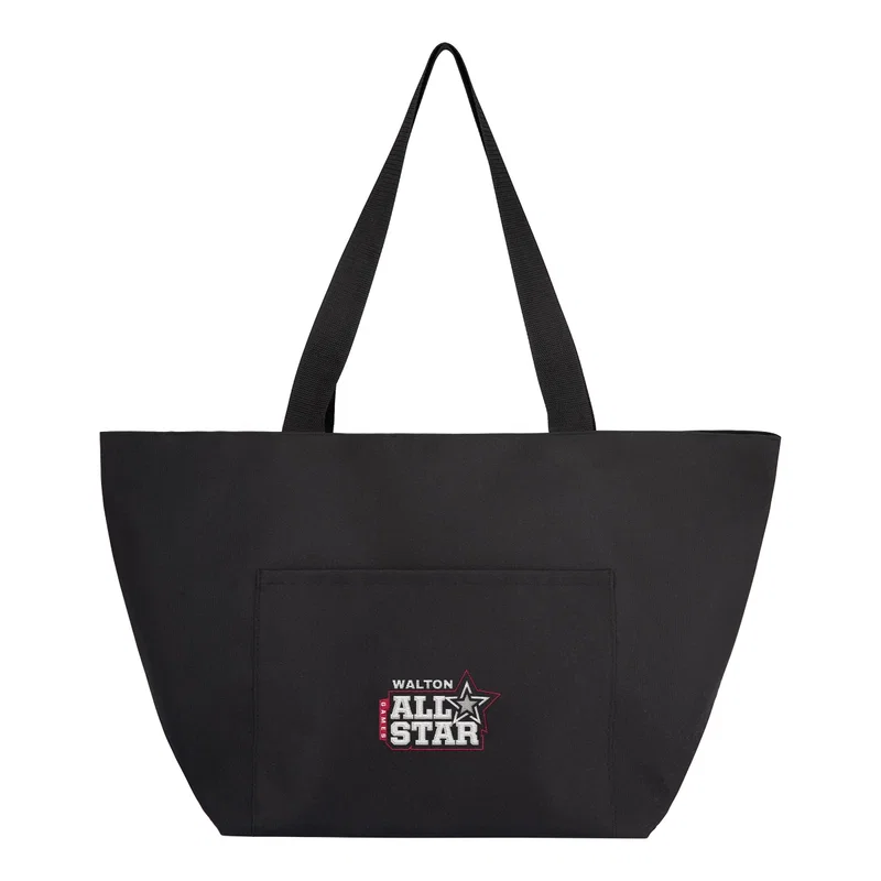 Right side of the tote in a plain studio shot