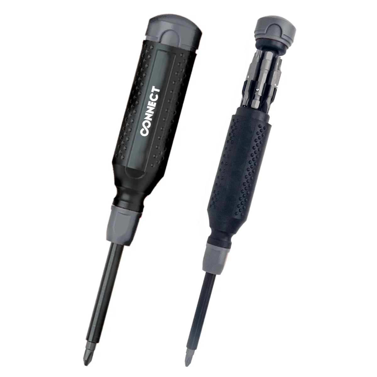 Handle cartridge pulled out to reveal the stored driver bits