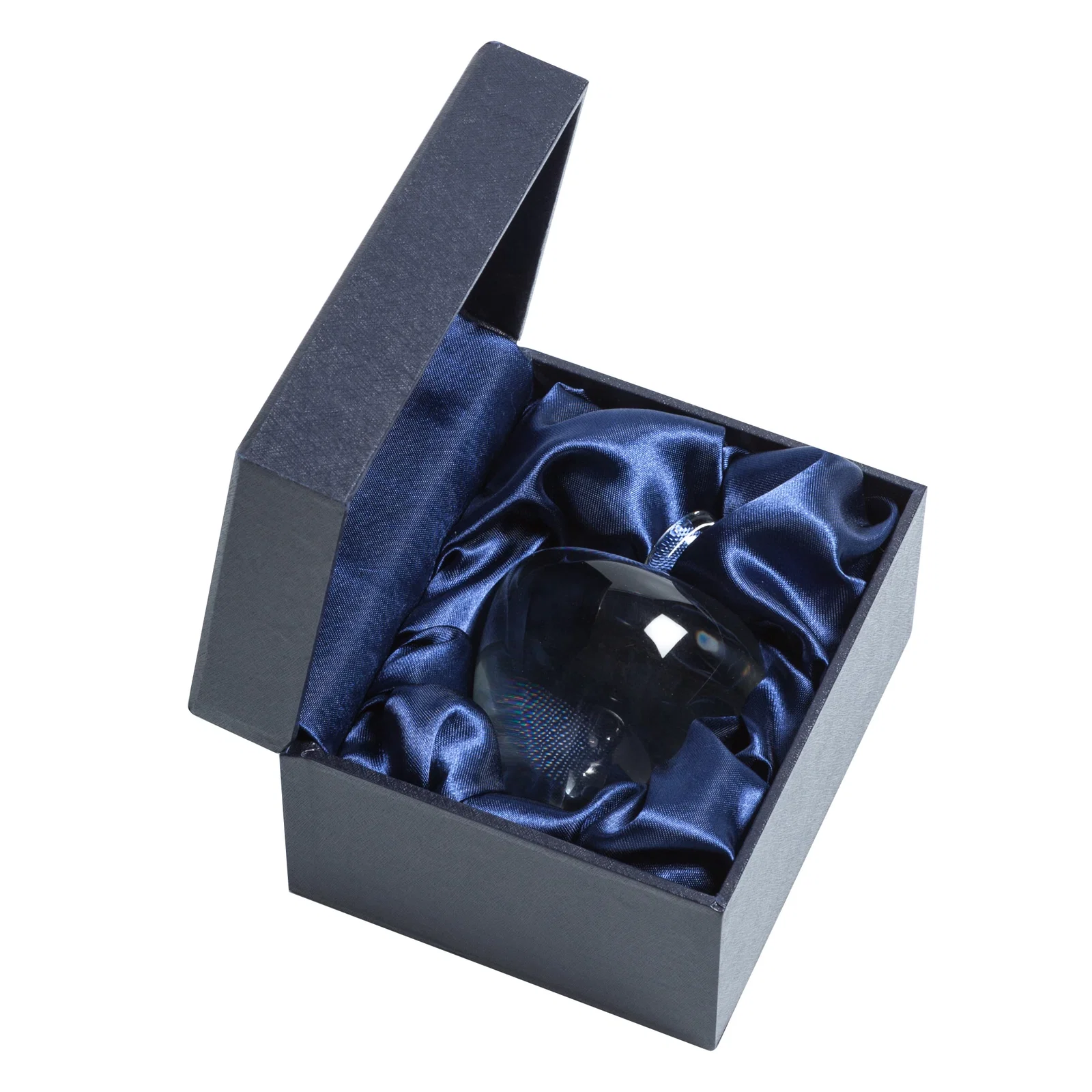 Custom Optical Crystal Apple Paperweight, 2.375"-3.5" in 3 Sizes, teacher appreciation gift for retirement presentations