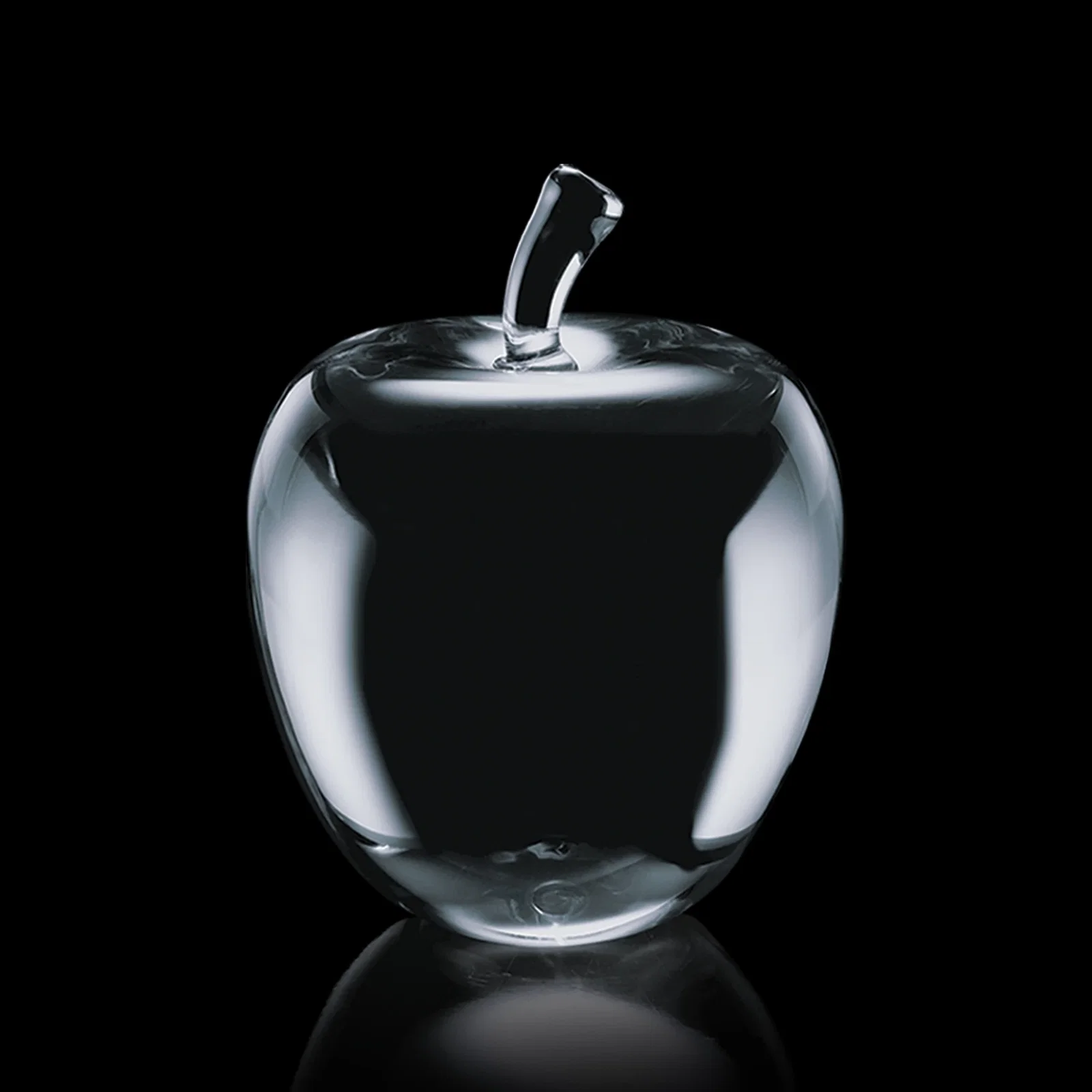 Custom Optical Crystal Apple Paperweight, 2.375"-3.5" in 3 Sizes, teacher appreciation gift for team milestone celebrations